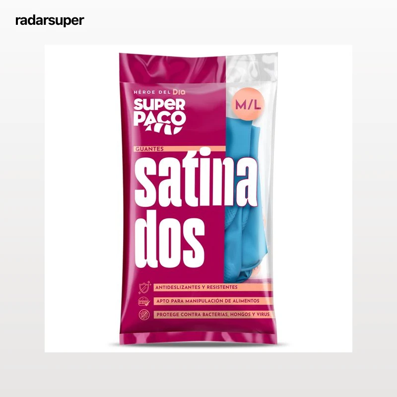Guantes satinados talla M/L Dia Super Paco 2 unidades
