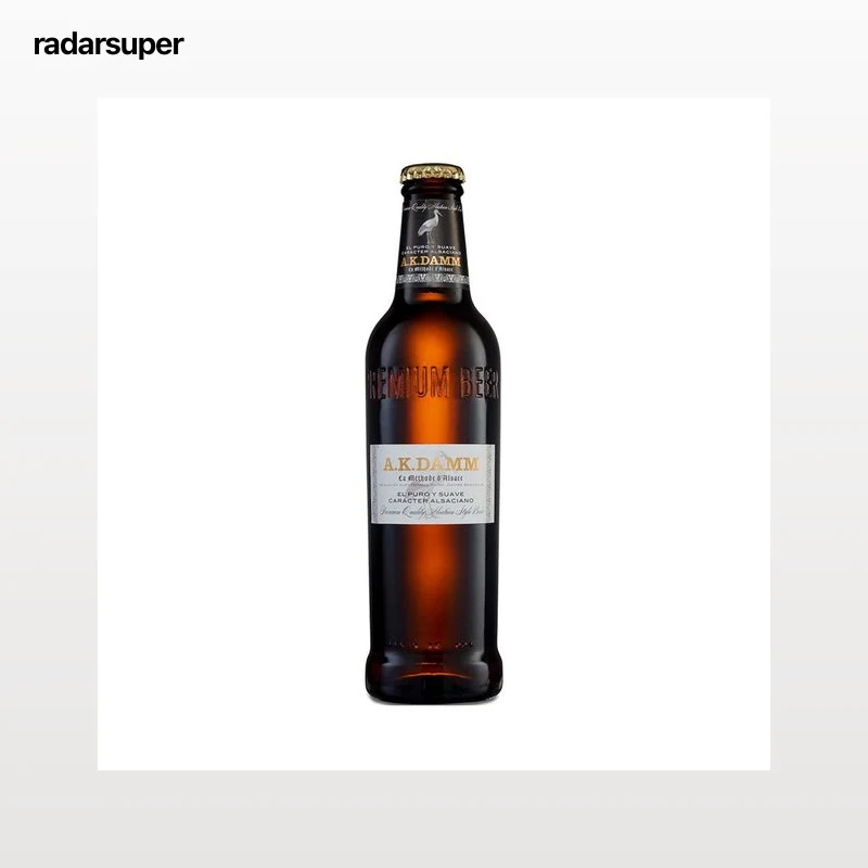 GUARANÁ Cerveza premium A.K.DAMM botella 33 cl.