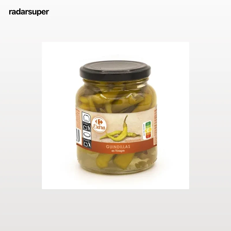 Guindillas en vinagre Extra Carrefour 130 g.
