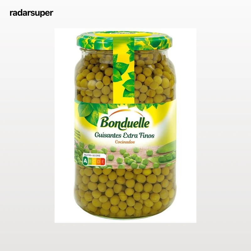 Guisantes Bonduelle tarro de cristal 465g extra finos