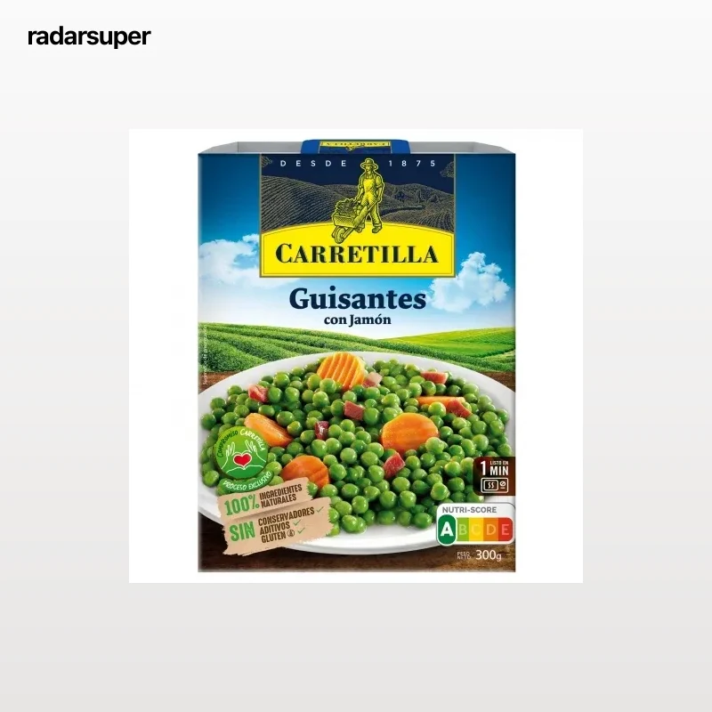Guisantes con jamón Carretilla sin gluten 300 g.