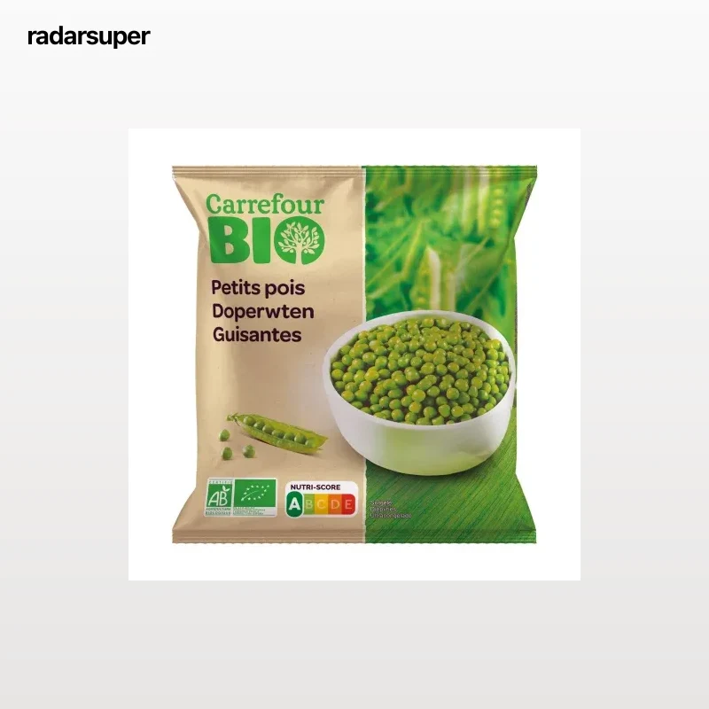 Guisantes ecológico Carrefour Bio 600 g.