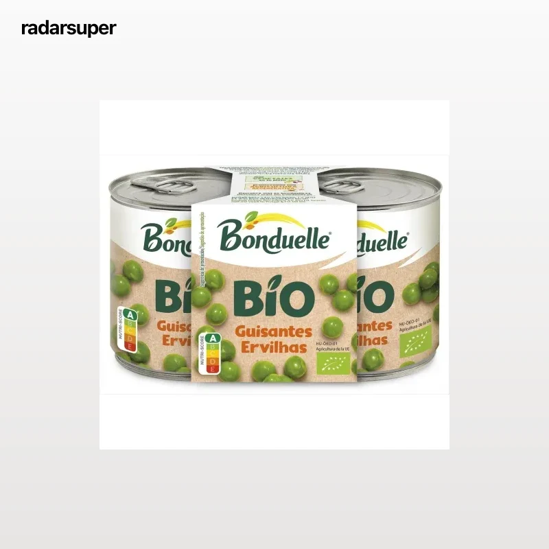 Guisantes ecológicos Bonduelle pack de 2 unidades de 130 g.