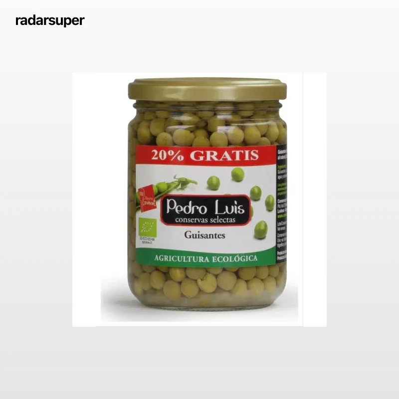 Guisantes ecológicos Pedro Luis 230 g.
