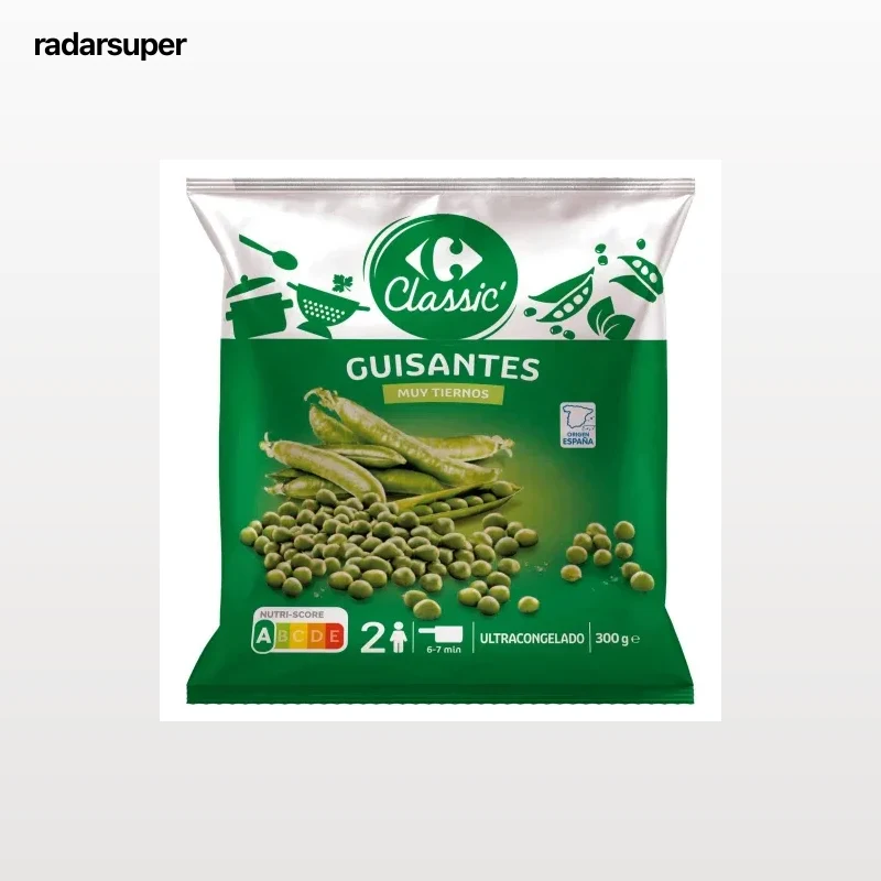 Guisantes muy tiernos Carrefour Classic 300 g.