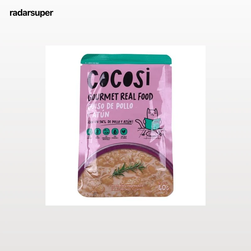 Guiso de pollo y atún para gatos Cocosi 40 g.