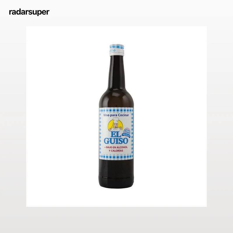 EL GUISO Vino blanco para cocinar bajo en alcohol y en calorias botella 75 cl.