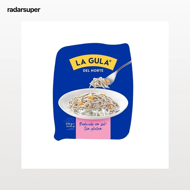 LA GULA DEL NORTE Sucedáneo de angulas, sin gluten, reducidas en sal 2 uds. x 105 g.
