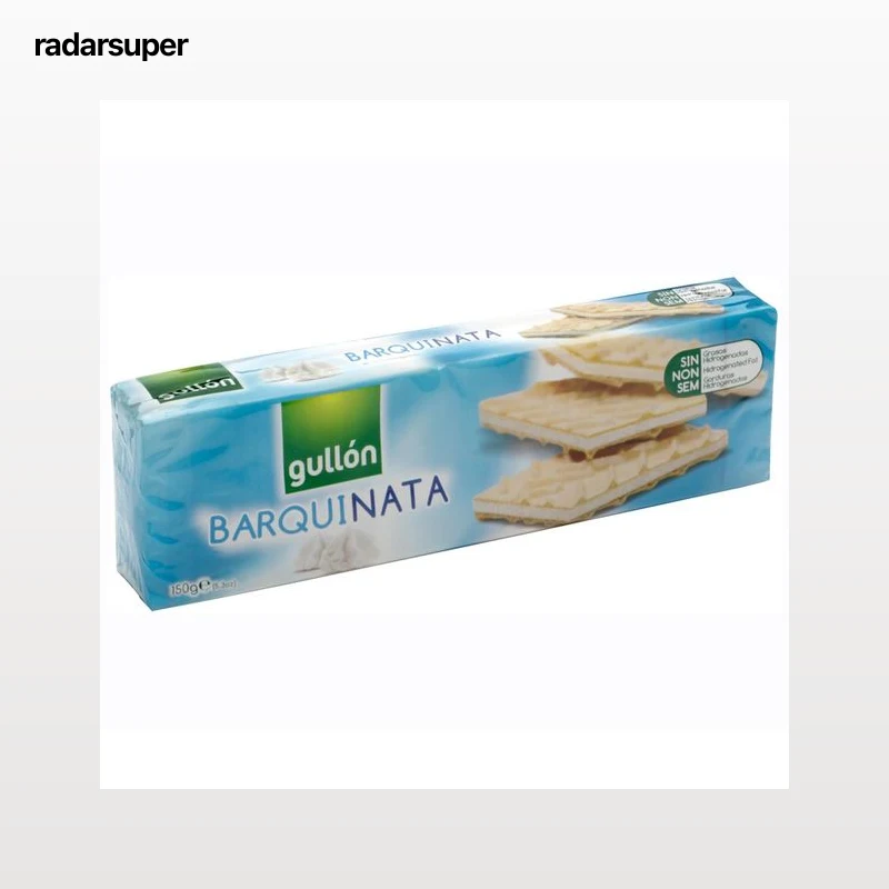 GULLÓN Barquinata Galletas de barquillo rellenas de nata 150 g