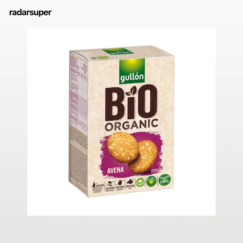 GULLÓN BIO ORGANIC Galletas avena ecológicas 250 g.