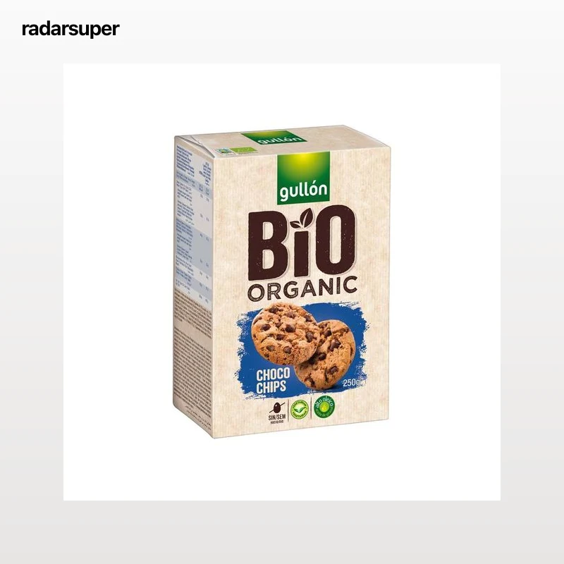 GULLÓN BIO ORGANIC Galletas con chips de chocolate, ecológicas 250 g.