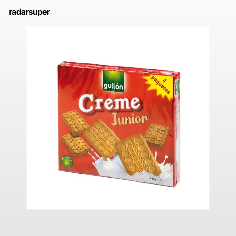 GULLÓN Creme Junior Galletas tradicionales con aceite de girasol alto oleico perfectas para los más pequeños 680 g.