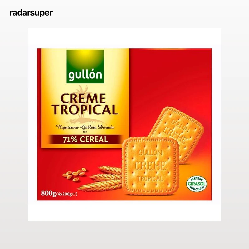 GULLÓN Creme Tropical Galletas de cereales 800 g.