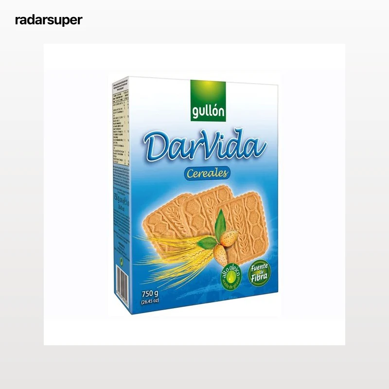 GULLÓN Dar Vida Galletas de cereales, fuente de fibras 750 g.