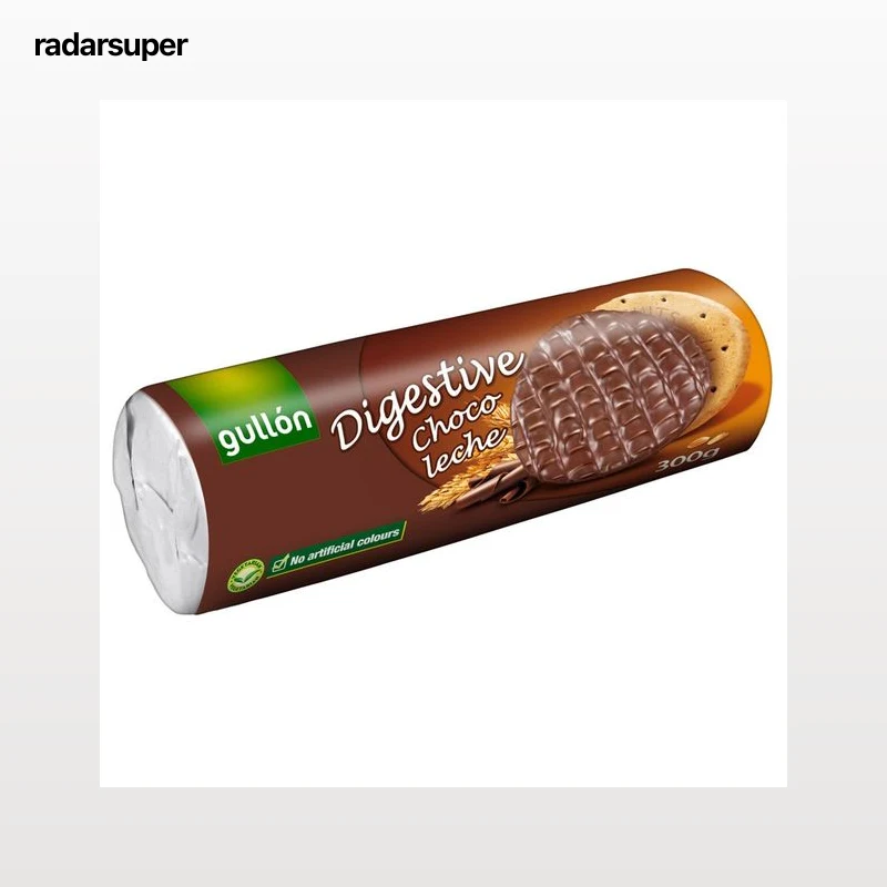 GULLÓN Digestive Galleta de trigo recubierta con chocolate 300 g.