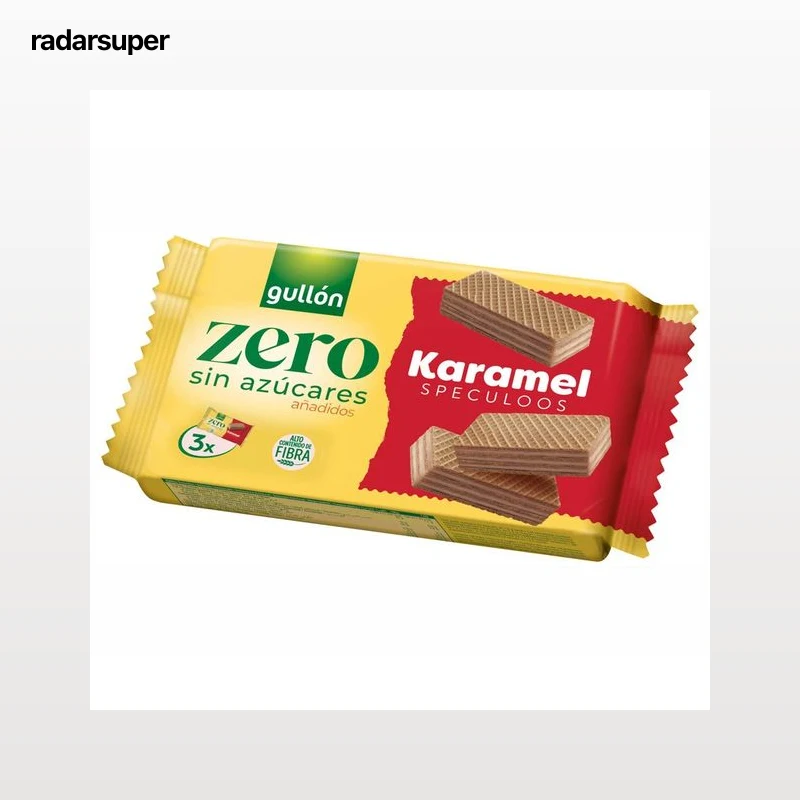 GULLÓN Galleta de barquillo karamel speculoos zero 189 g.