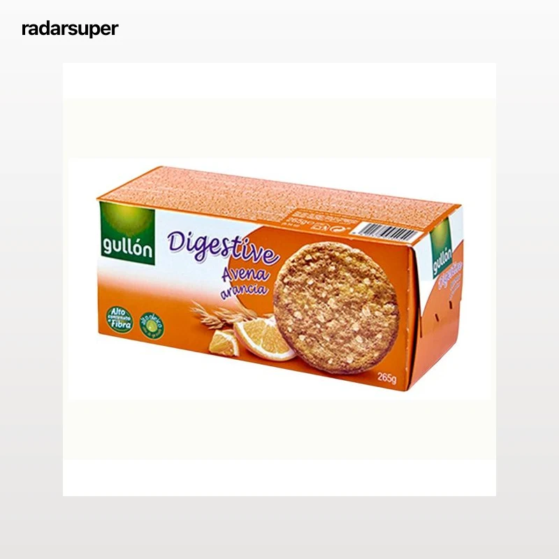 GULLÓN Galleta digest avena-naranja 265 g.