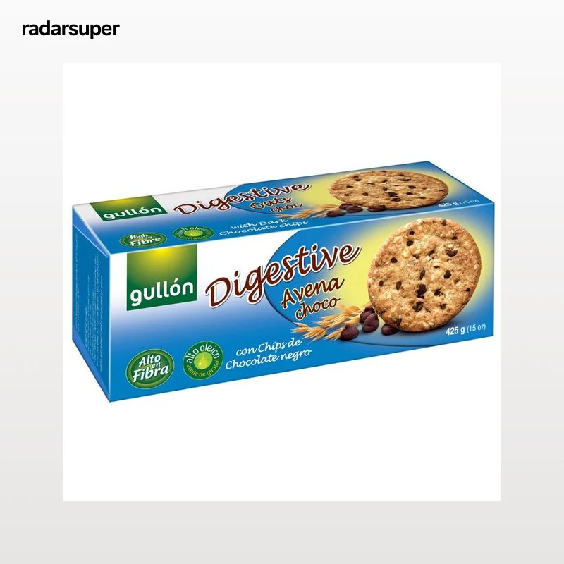 GULLÓN Galleta Integral con avena, Trigo y gotas de chocolate negro 425 g.