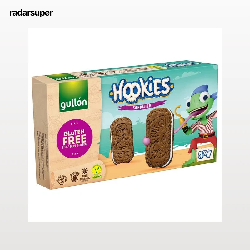 GULLÓN Galletas de crema sin gluten Hookies 230 g.