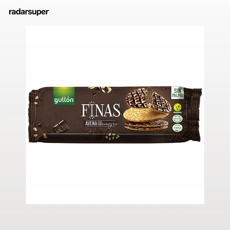 GULLÓN Galletas finas avena con chocolate negro 150 g.