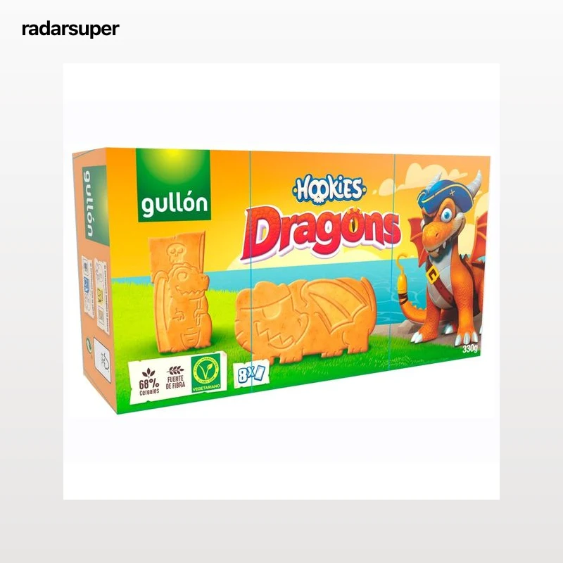 GULLÓN Galletas Hookies Dragons 330 g.