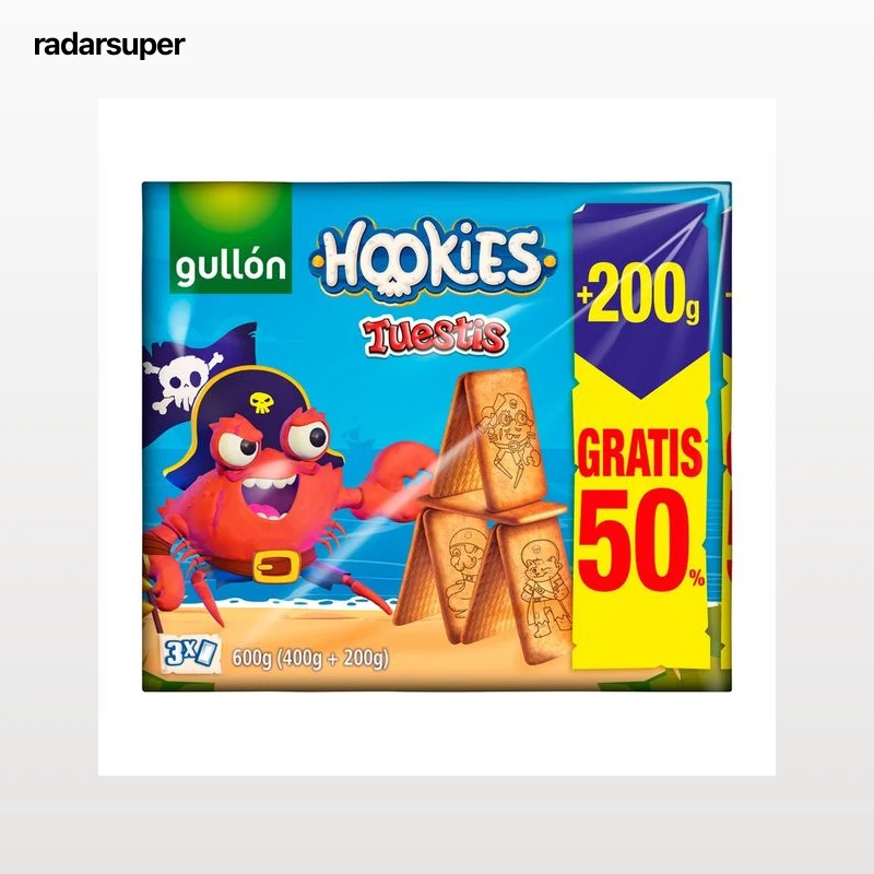 GULLÓN Galletas Hookies tuestis 400 + 200 g.