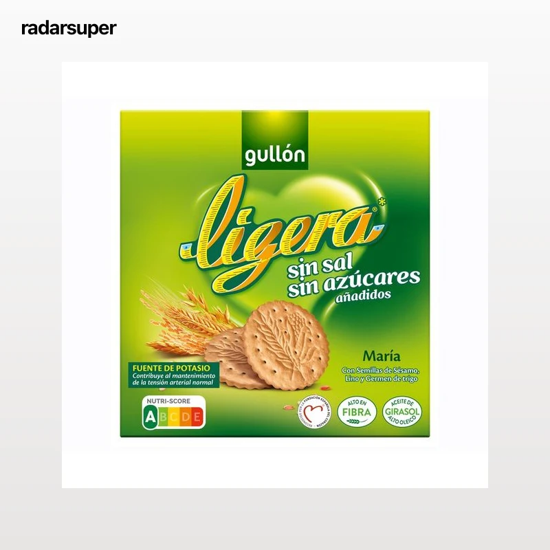 GULLÓN Ligera Galletas sin azúcares añadidos y sin sal 600 g.