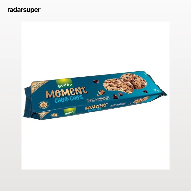 GULLÓN Moment Galletas con pepitas de chocolate negro 150 g.