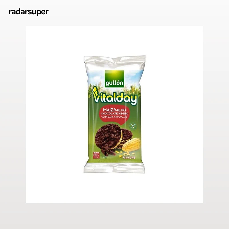 GULLÓN Tortitas de maíz con chocolate negro 100 g.