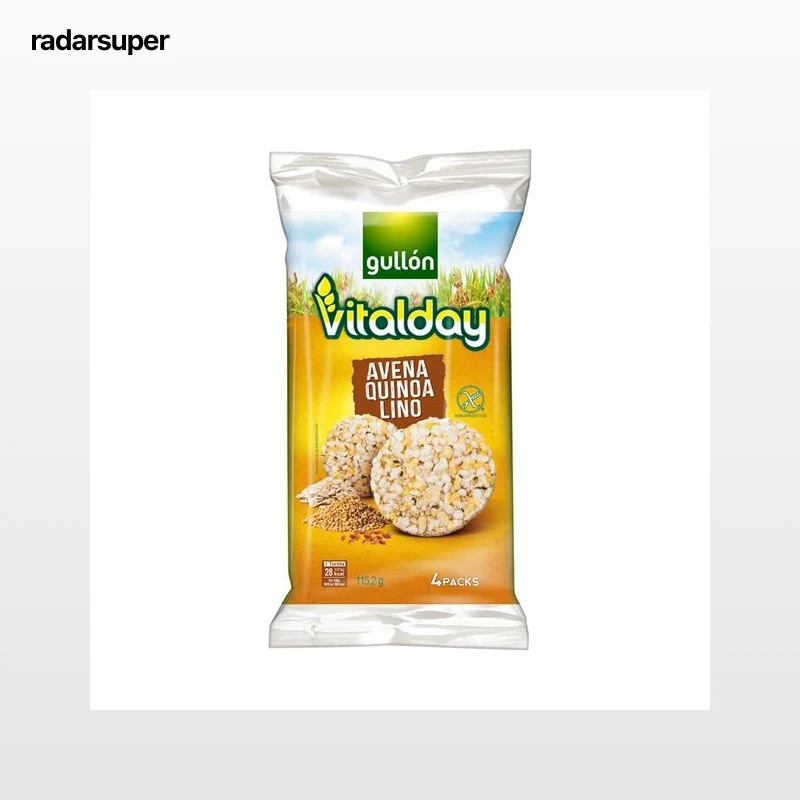 GULLÓN VITALDAY Tortitas de avena, quinoa y lino 115,2 g.