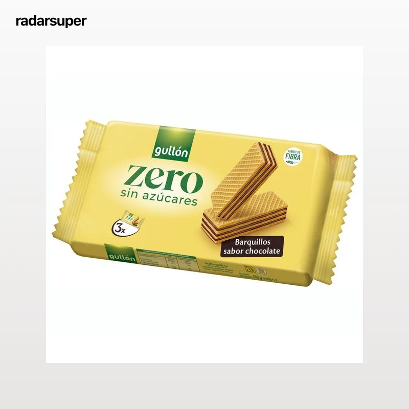 GULLÓN Zero Barquillos de choco sin azúcares 180 g.