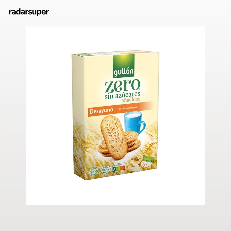 GULLÓN Zero Galleta con cereales integrales sin azúcares añadidos 216 g.