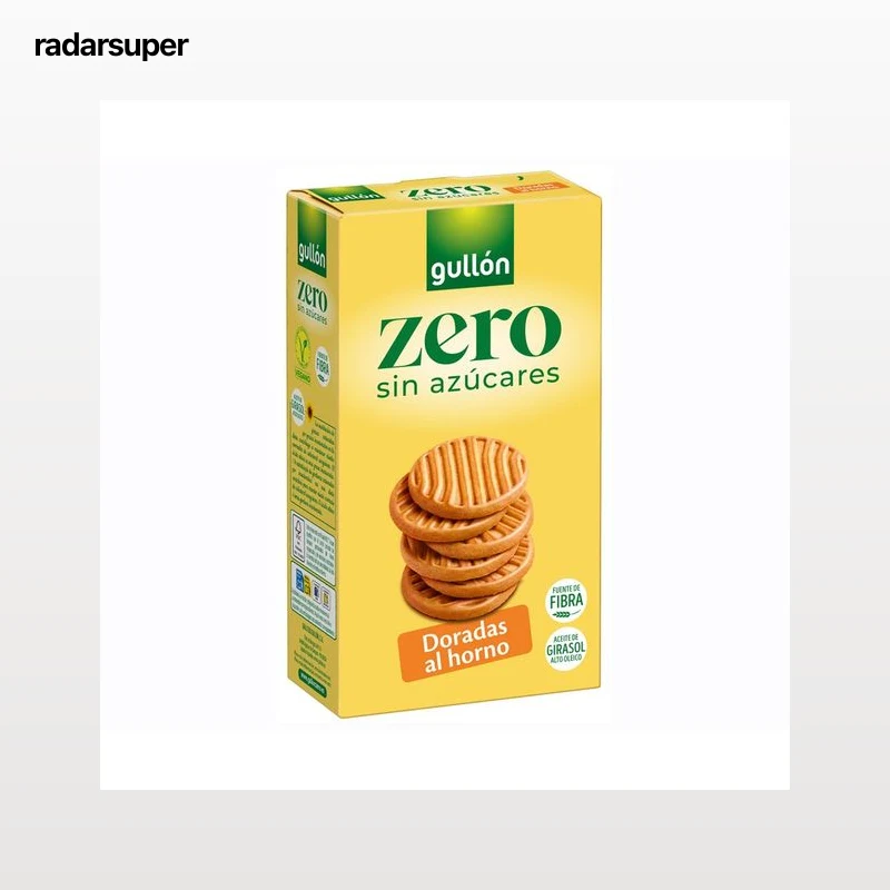 GULLÓN Zero Galletas doradas al horno sin azúcares 330 g.