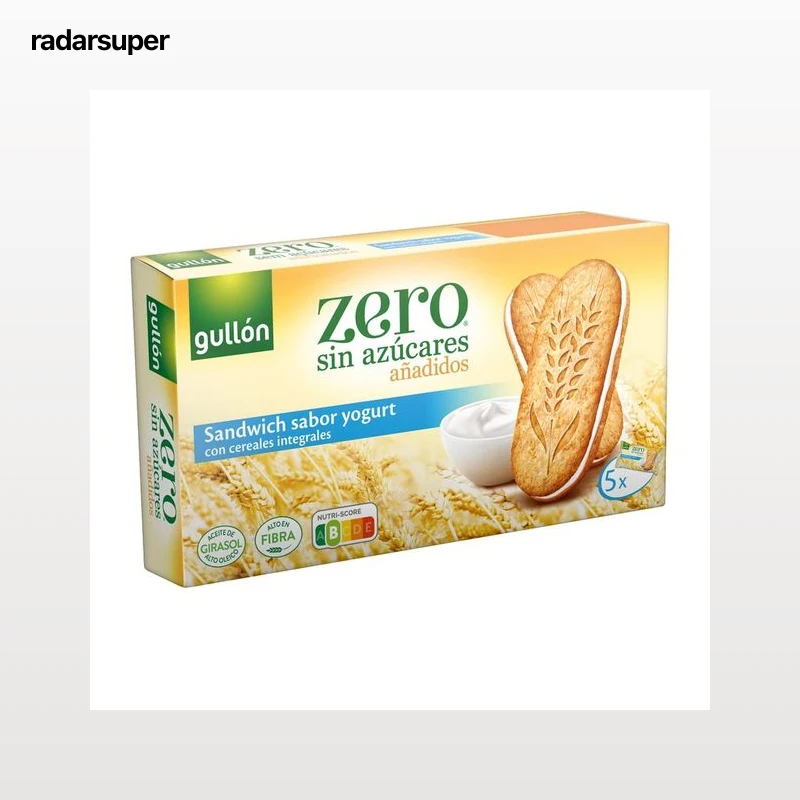 GULLÓN Zero Galletas rellena de crema sin azúcares añadidos 220 g.