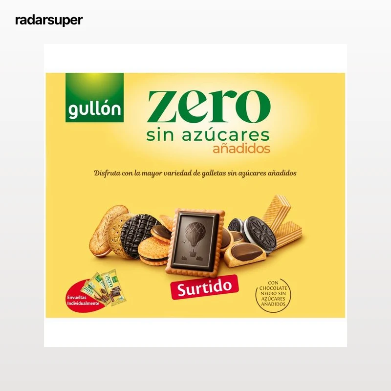 GULLÓN Zero Galletas, surtido, sin azúcares añadidos 329 g.