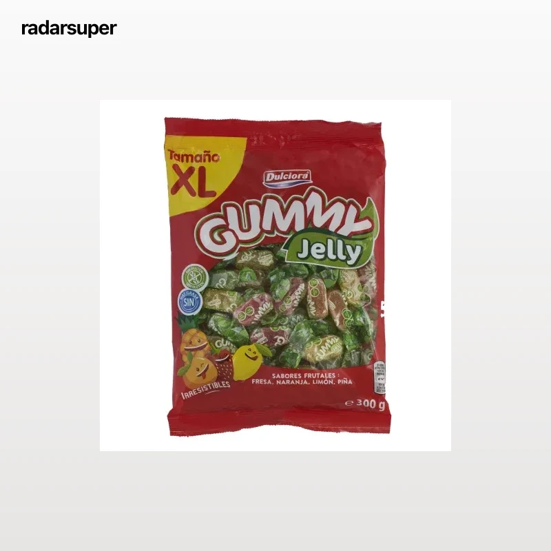 Gummy Jelly de goma sabores frutales Dulciora sin gluten 300 g.