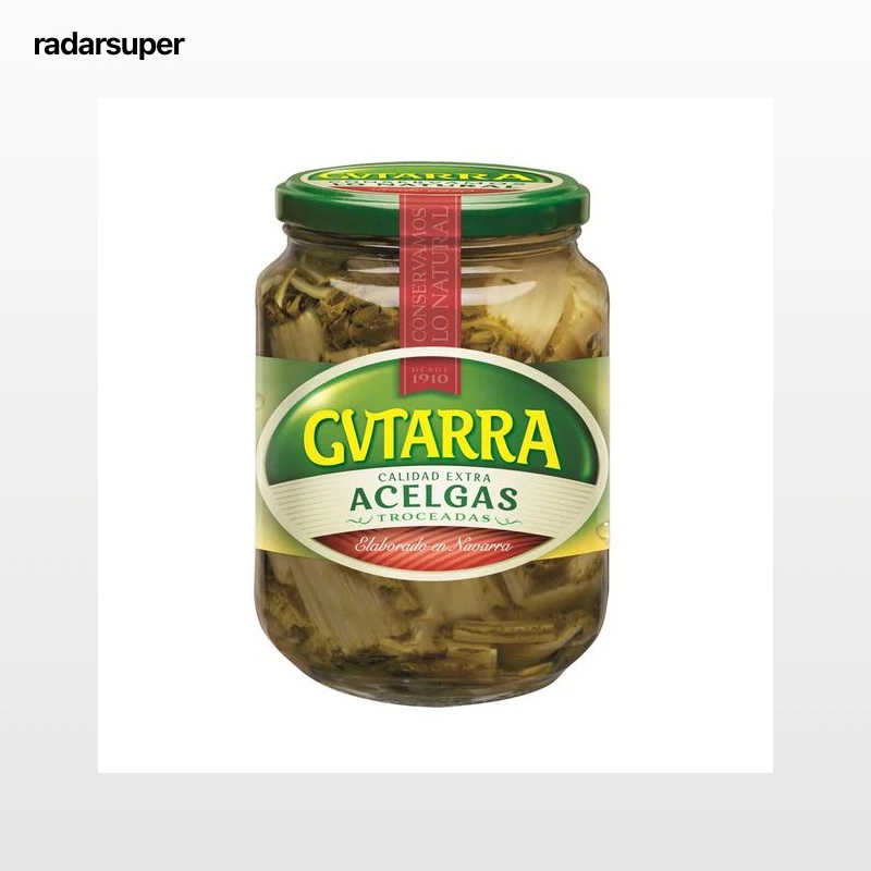 GVTARRA Acelgas troceadas de calidad extra frasco de 425 g.