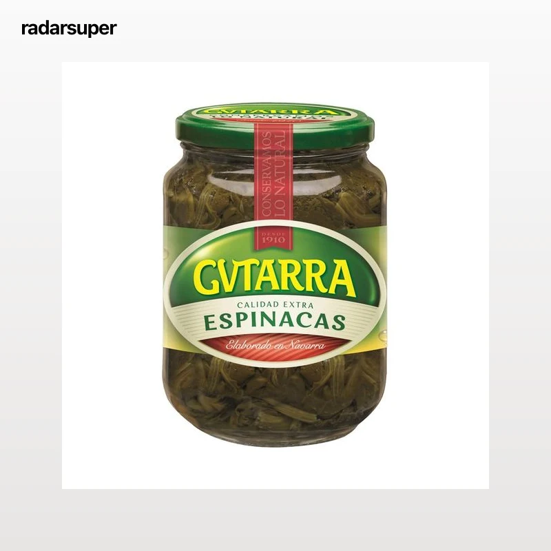 GVTARRA Espinacas de calidad extra frasco de 425 g.
