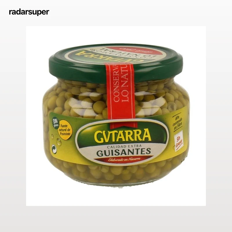 GVTARRA Guisantes muy finos de calidad extra frasco de 215 g.