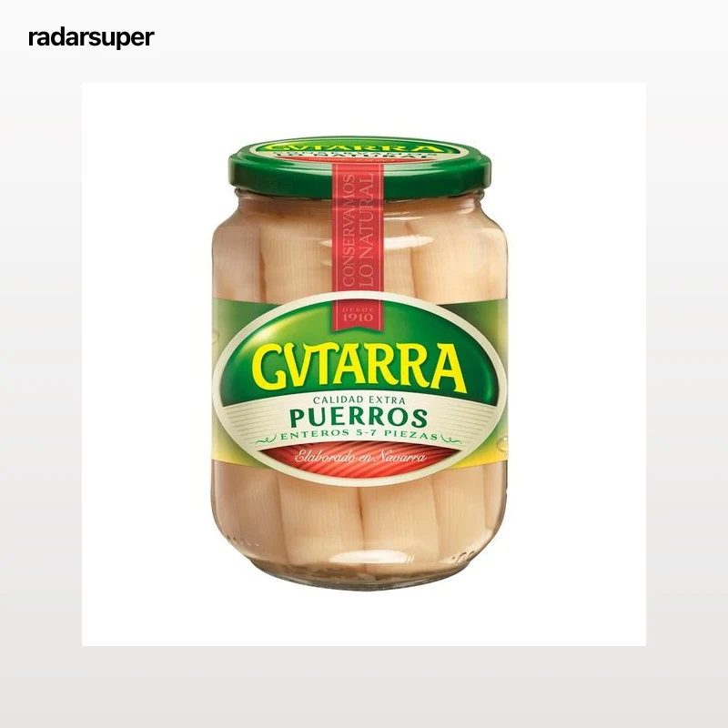 GVTARRA Puerros enteros extra frasco de 400 g.