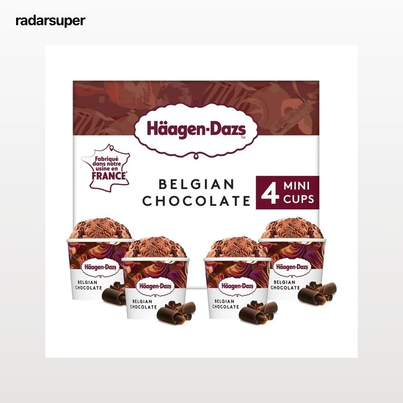 HÄAGEN-DAZS Chocolate collection Mini tarrinas de helado de diferentes chocolates 4 x 95 ml.