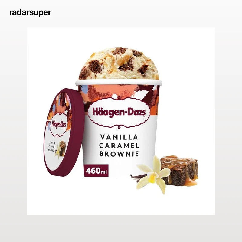 HÄAGEN-DAZS Helado de vainilla con caramelo y trocitos de brownie 460 ml.