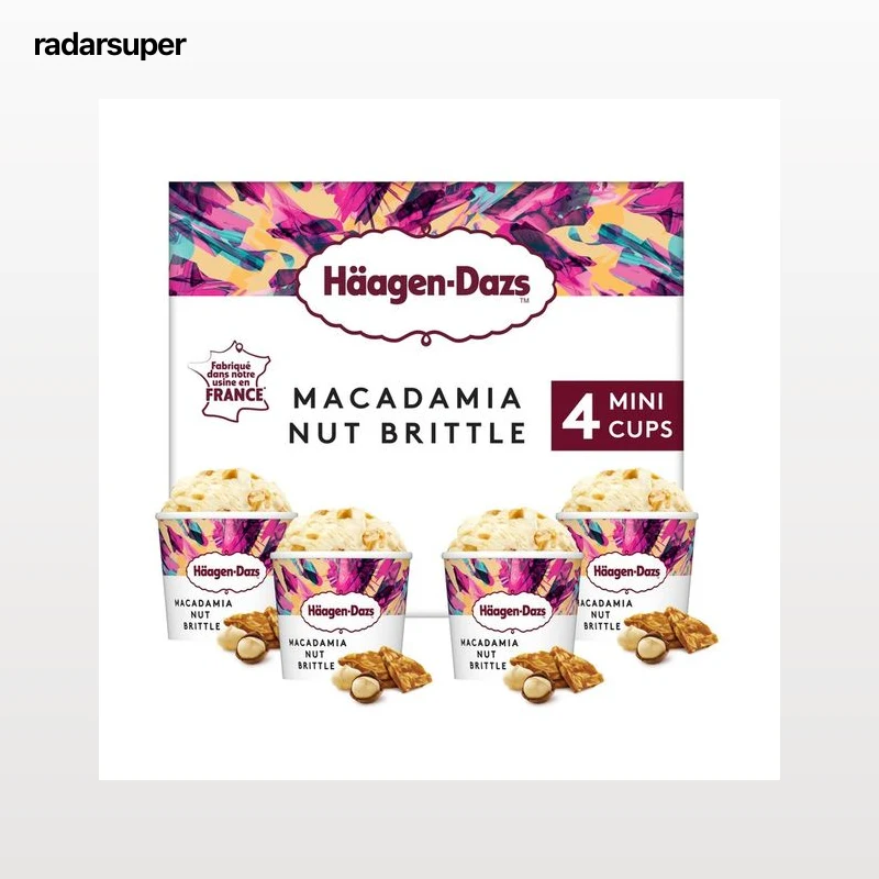 HÄAGEN-DAZS Minicups vainilla y macadamia 4 x 95 ml.
