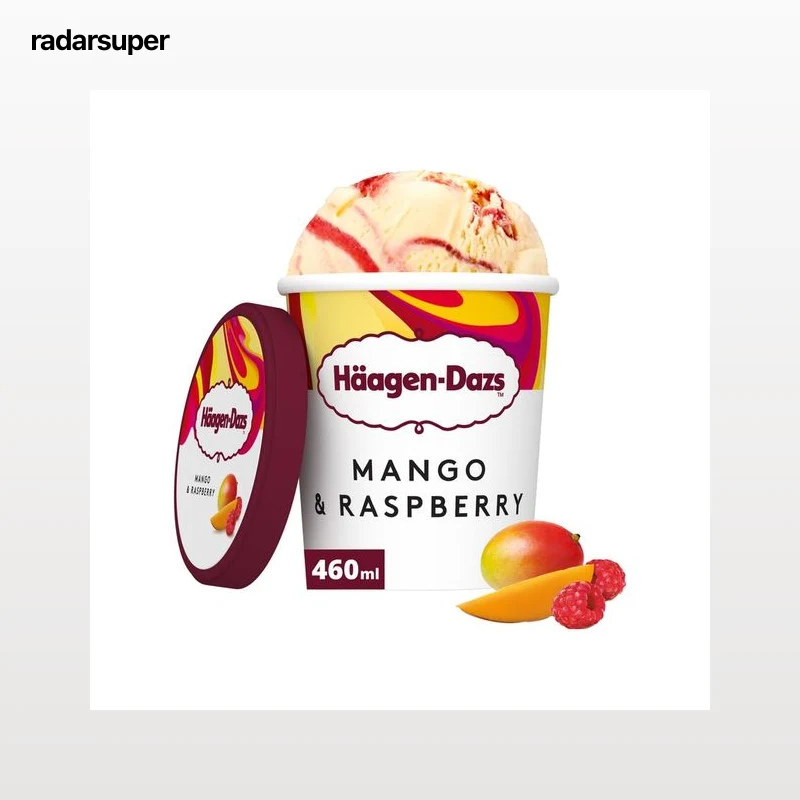 HÄAGEN-DAZS Tarrina de helado de mango con salsa de frambuesa 460 ml.