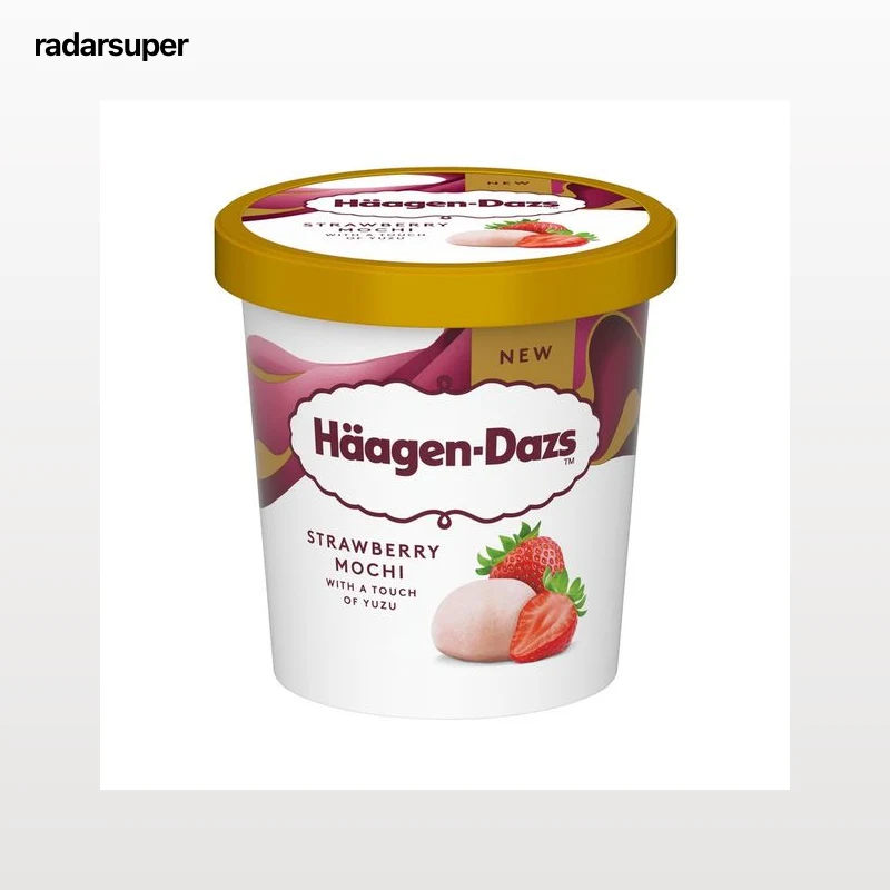 HÄAGEN-DAZS Tarrina de helado de mochi de fresa con un toque de yuzu 420 ml.