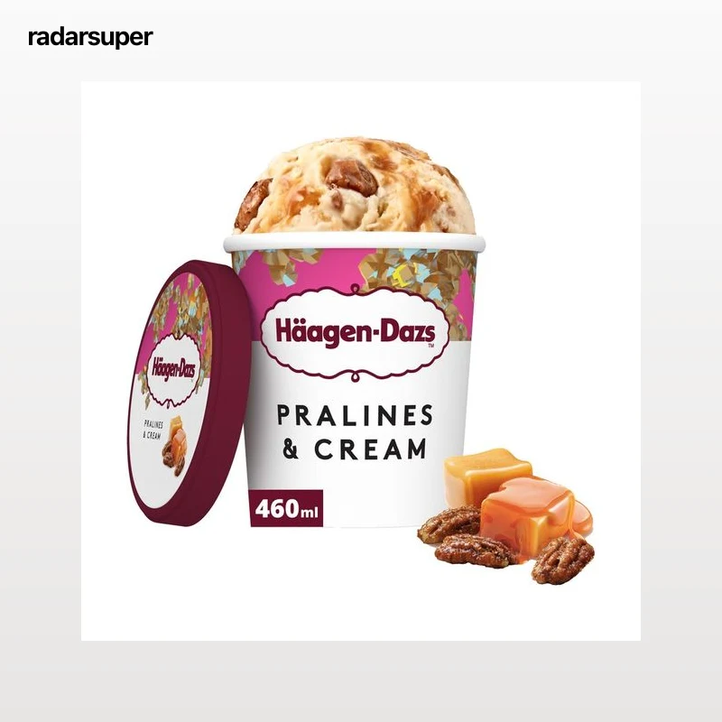 HÄAGEN-DAZS Tarrina de helado de vainilla, con caramelo y nueces caramelizadas 460 ml.