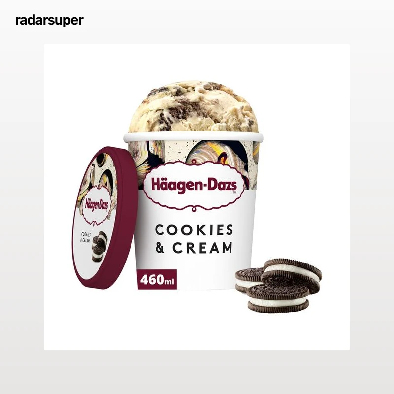 HÄAGEN-DAZS Tarrina de helado de vainilla con trocitos cookies 460 ml.