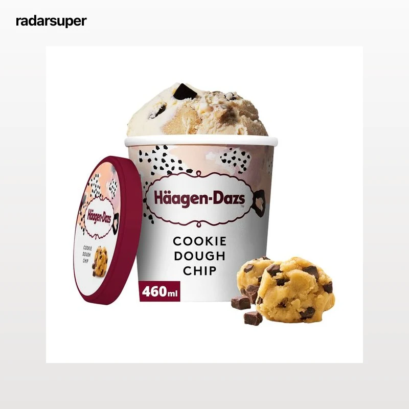 HÄAGEN-DAZS Tarrina de helado de vainilla con trocitos de masa de galletas y pepitas de chocolate 460 ml.
