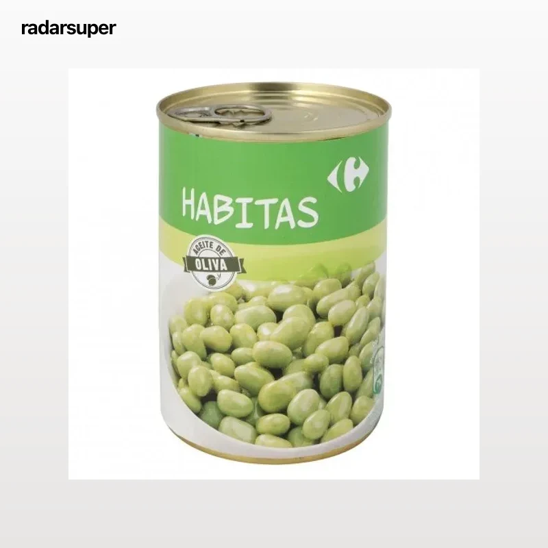 Habitas baby con aceite de oliva Carrefour 400 g.