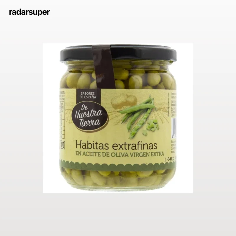 Habitas extrafinas en aceite de oliva De Nuestra Tierra 230 g.